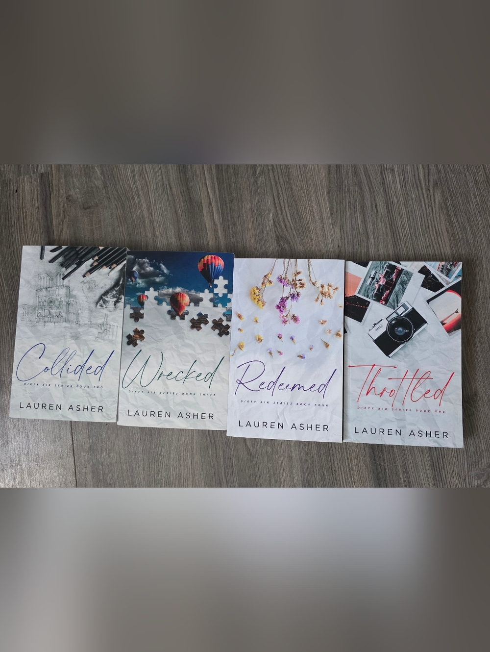 Dirty Air Series - Lauren Asher - Collided, Wrecked, Redeemed, Throttled Books
